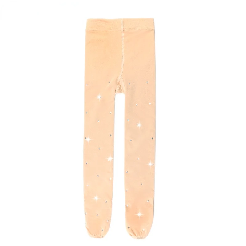 Velvet Thick Figure Skating Pants Rhinestone Ice Skating Clothes Socks Ski Socks Professional Gymnastics