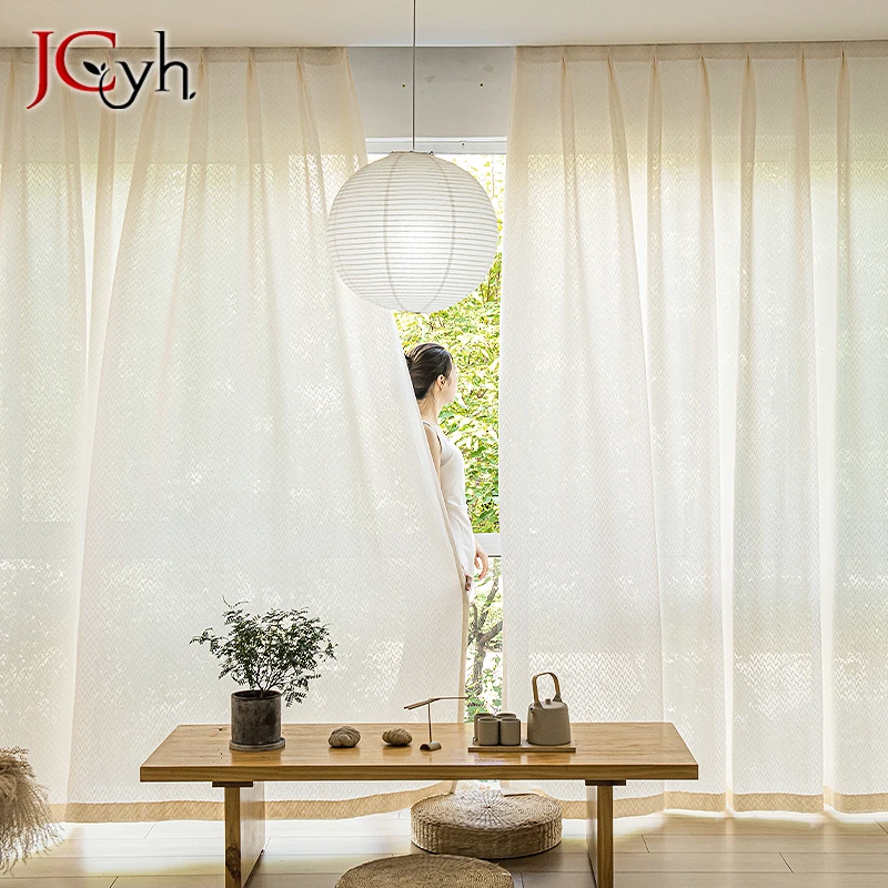 Modern Hall Sheer Curtains for Living Room Blinds Curtain for Windows Patterned Yarn Cortinas Treatment Sala Divider Home Decor