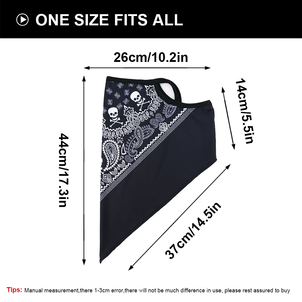 Summer Breathable Mesh Skull Hunting Cycling Bandana Sport Half Face Cover Mask Running Hiking Skiing Triangle Neck Warmer Scarf
