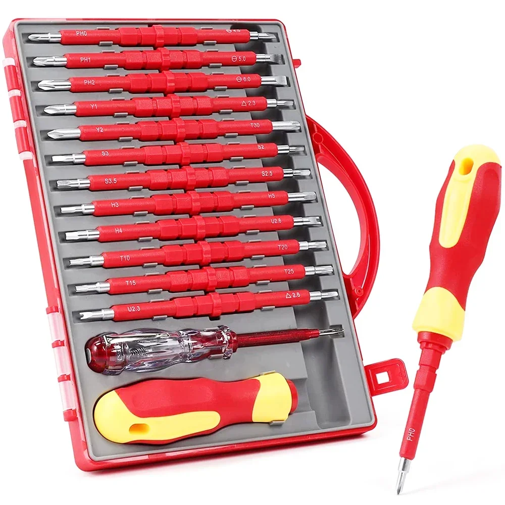 

Tool Phillips Kit Screw Driver 1 Repair 26 Insulation Magnetic Set Electrician Bits Screwdriver Slotted Electronic In Hand