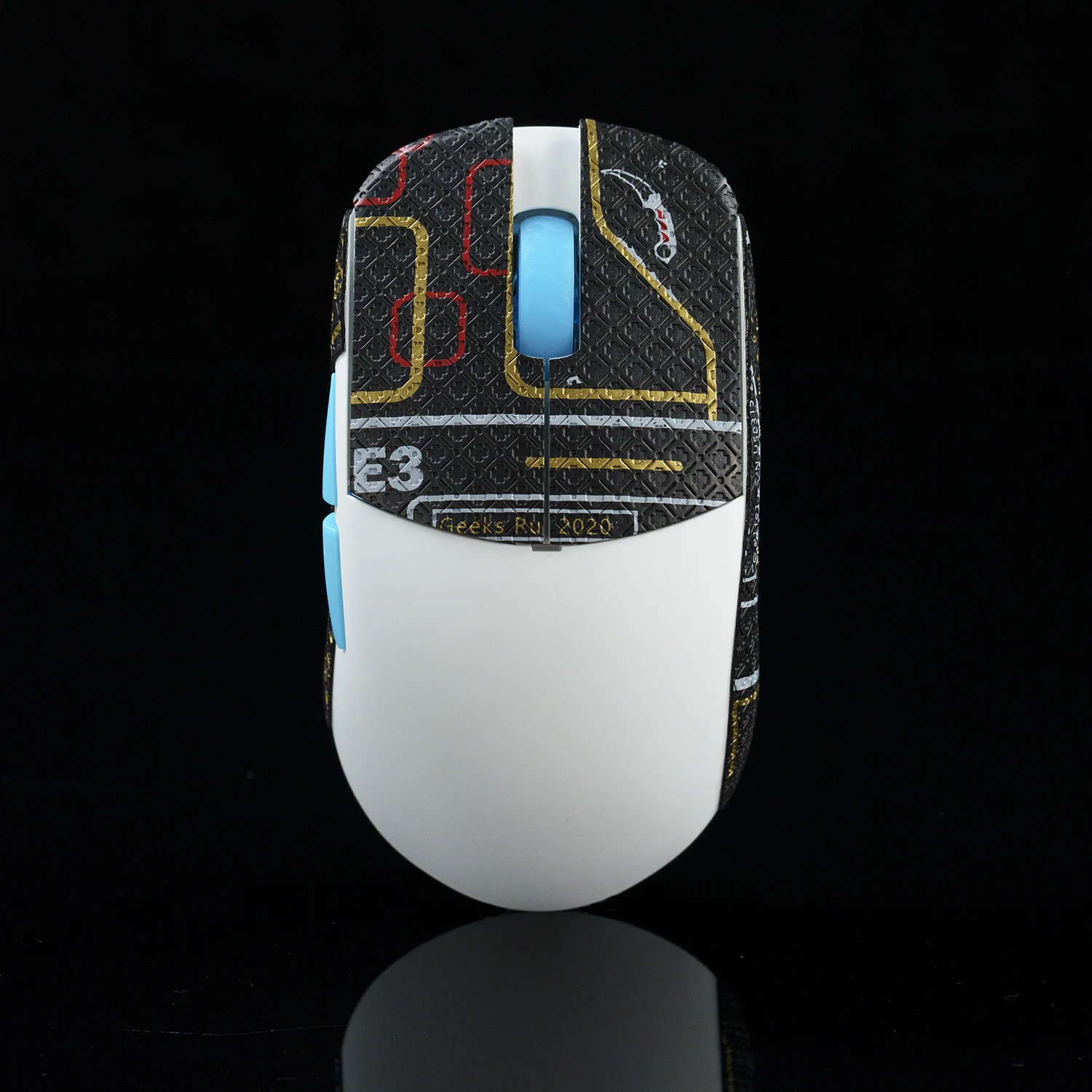 Btl Mouse Grip Tape Lagarto Pele Skate Handmade Adesivo Não Slip Chupar Suor para Lamzu Atlantis Mini sem Mouse - Imagem 3