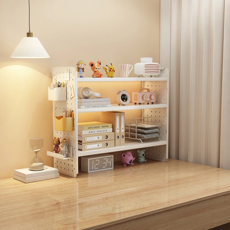 Desk shelf for students home computer tidying layering storage rack corner wall shelves