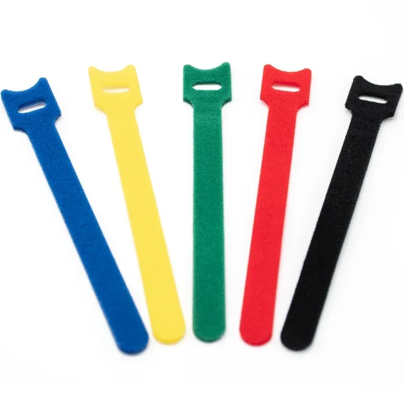 50pcs Reusable Wire Organizers for Computer/TV/Electronic Devices Hook and Loop Cable Ties Fastening Straps Multi-Purpose