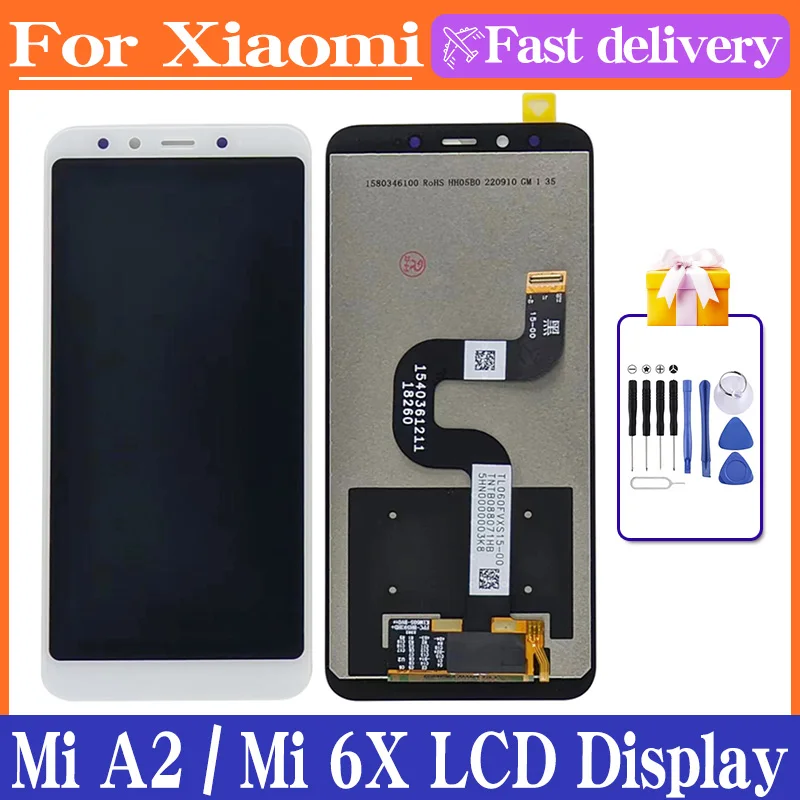 

5.99" For Xiaomi Mi A2 M1804D2SG M1804D2SI Lcd Display Touch Screen Digitizer Assembly For Xiaomi Mi 6X Replacement