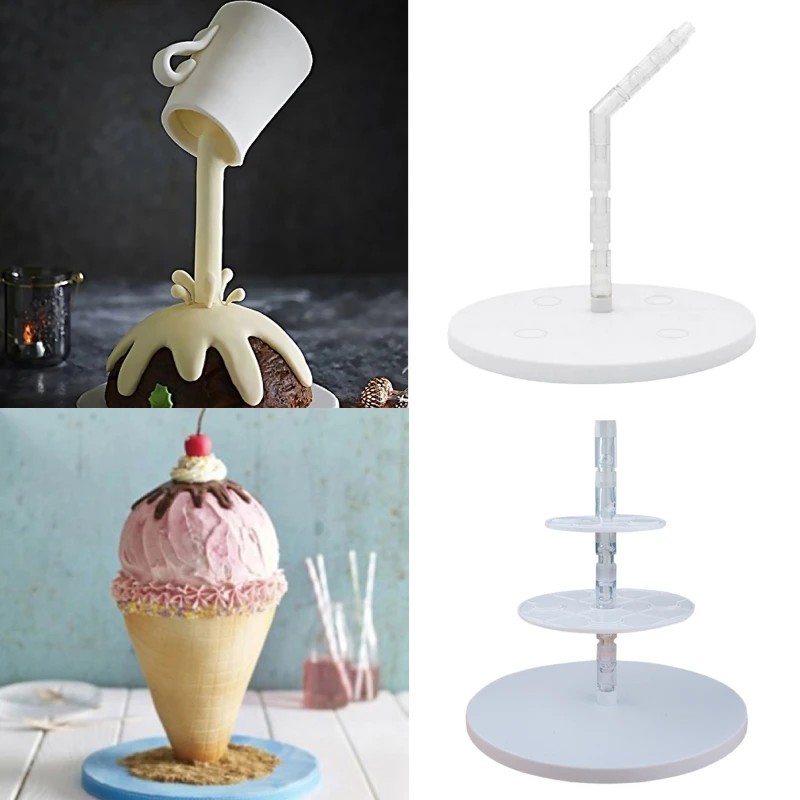 Plastic Cake Stand Anti Gravity Reusable Cake Pouring Kit DIY ...
