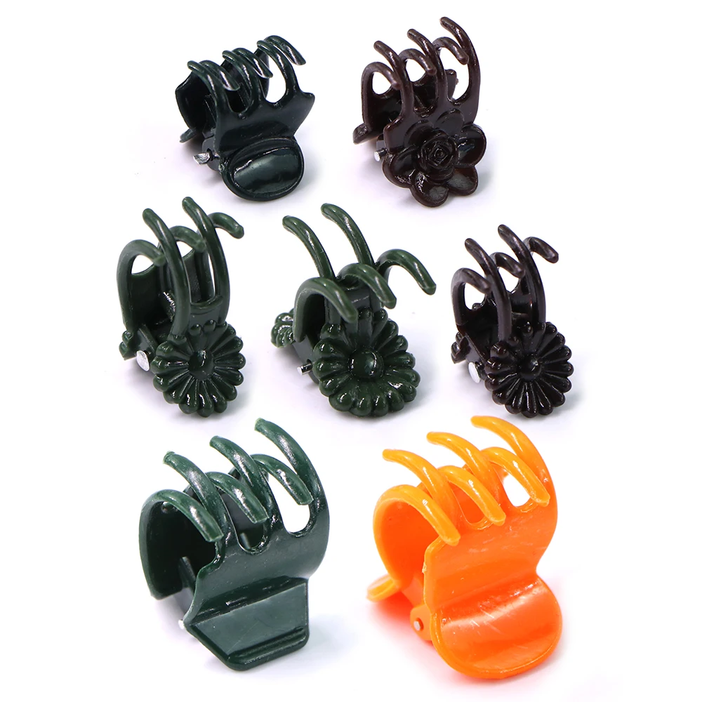 5/6-Claw Plastic Plant Clips Orchid Flowers Support Clamp Climbing Vine Stem Clasp Tied Bundle Branch Garden Tool 30/50/100pcs plant ties plastic plant cable ties plastic plant supports plant clips plastic plant clips
