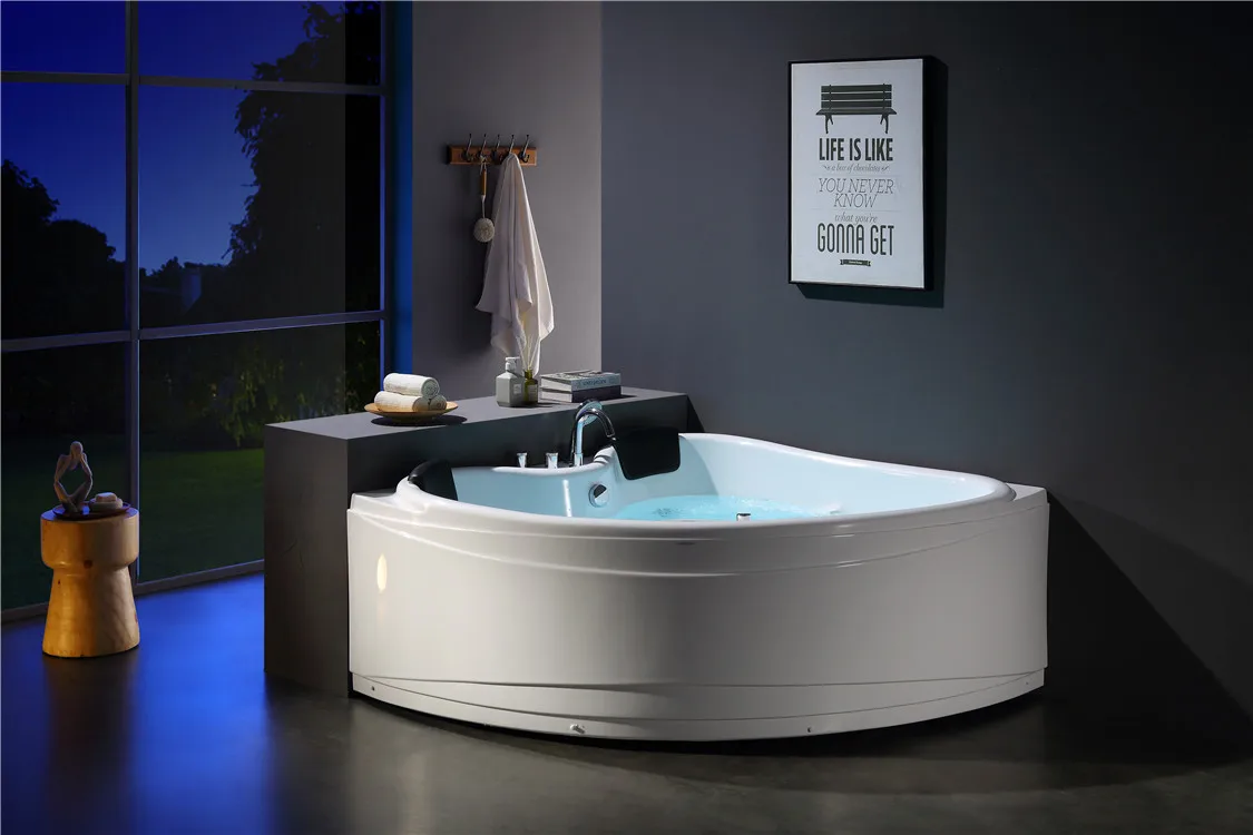 Radio/CD function indoor small corner jacuzzi spa jacuzzi