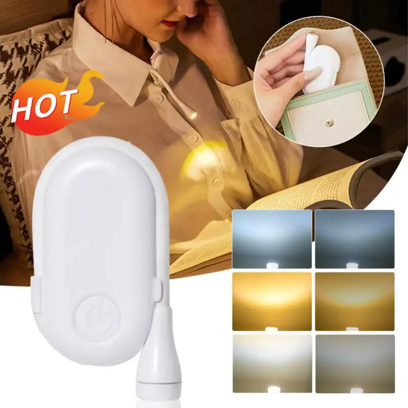 

New Led Books Reading Night Light Desk Usb Rechargeable Bedroom Study Adjustable Clothespin Luminaria Lamp Free USB Night Light