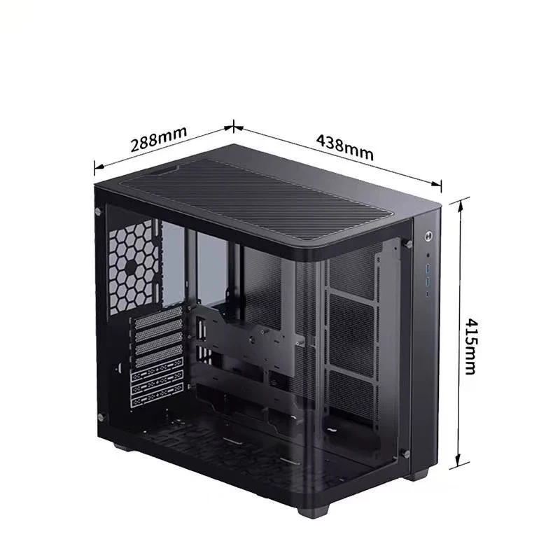 Jonsbo TK-3 curved sea view room chassis ATX side transparent back plug-in computer assembly host box 360 water cooling position