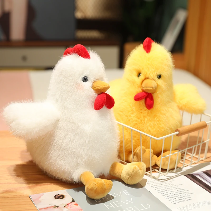 Nice Cute Chicken Stuffed Animal Plush Doll Toy - Farm Animal Cuddler For Kids' Room Decor - Ideal Gift For Easter Eggs Gifts