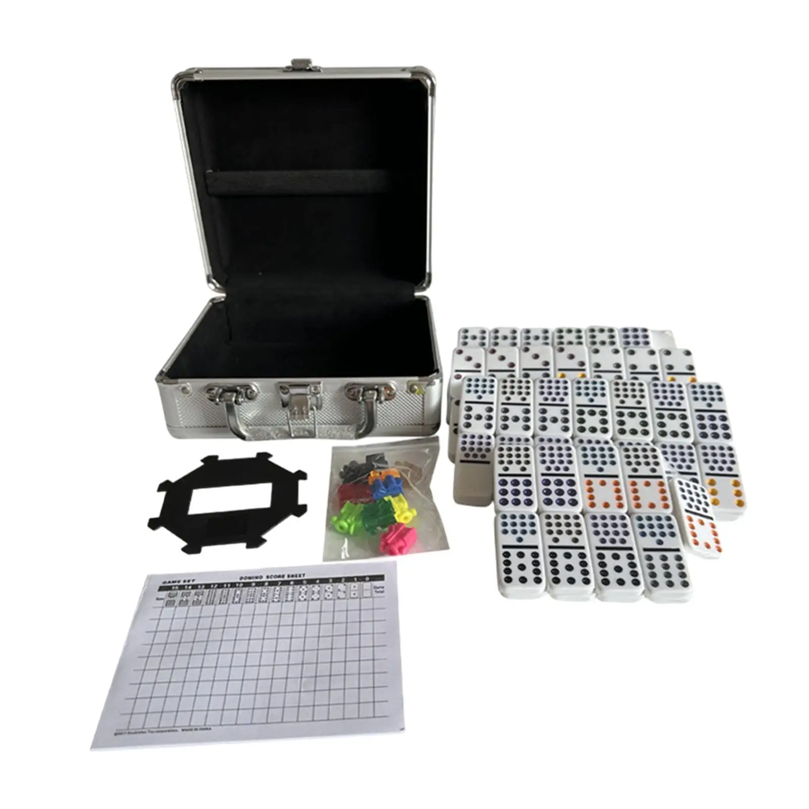 멕시코 기차 도미노 세트, 장난감 136 타일, 클래식 보드 게임, 성인 어린이 가족 게임, 야간 여행, 2-4 인용 엔터테인먼트 