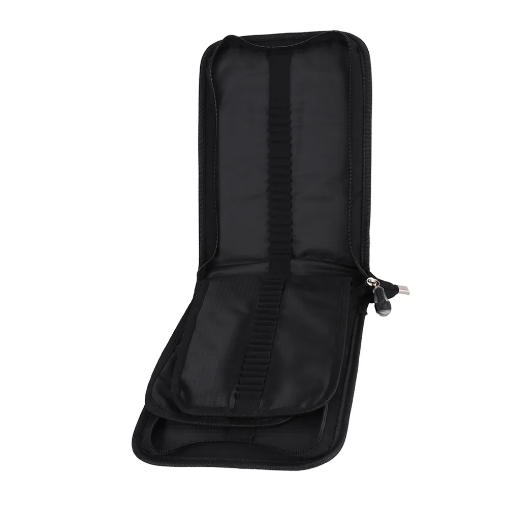 72/120 슬롯 연필 케이스 블랙 캔버스 소재 아트 연필 케이스 접이식 디자인 대용량 연필 케이스