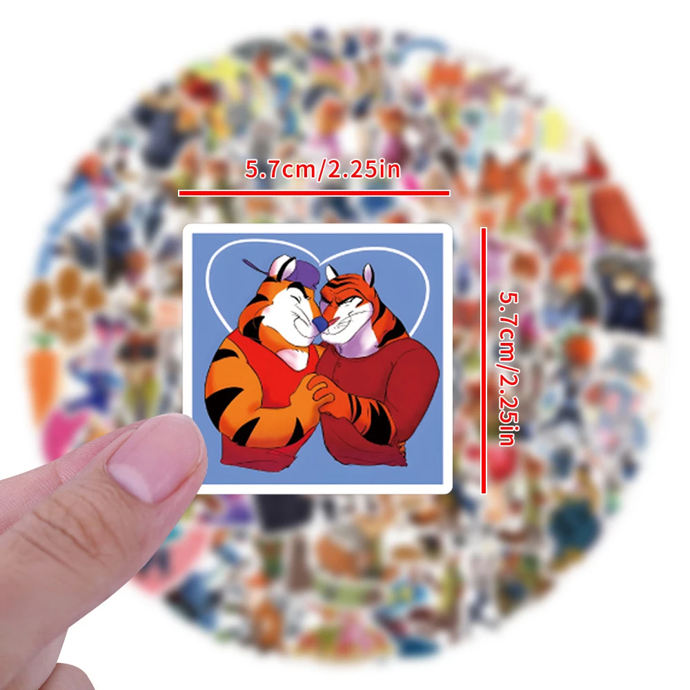 10/30/50/120pcs Zootopia 2 스티커 귀여운 디즈니 애니메이션 데칼 DIY 오토바이 수하물 노트북 재미 있은 방수 낙서 스티커 장난감