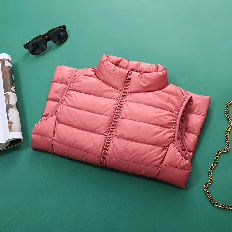 

Winter Women's Down Jacket Sleeveless Cropped Puffer Jacket Lightweight Nylon Coats Vest for Women Parkas Office 2022