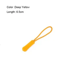 Zipper Pull Replacement Clips - Durable Zip Cord Repair - 20pcs (Deep yellow)