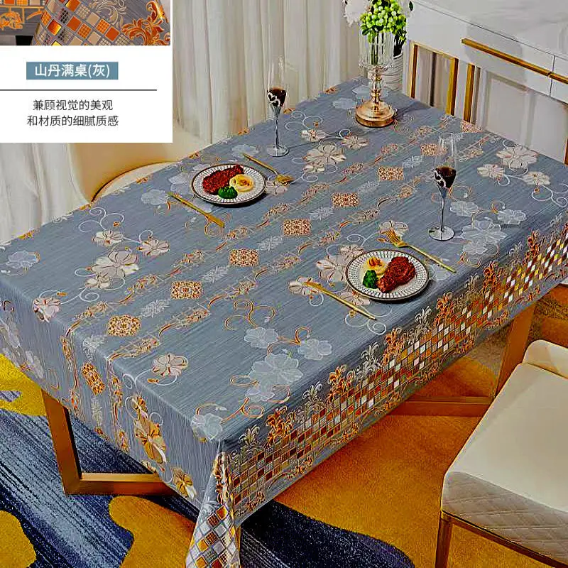

Nordic Light Luxury Tablecloth Waterproof, Oil Proof and Hot Proof Tablecloth Rectangular Desk Mat Cloth