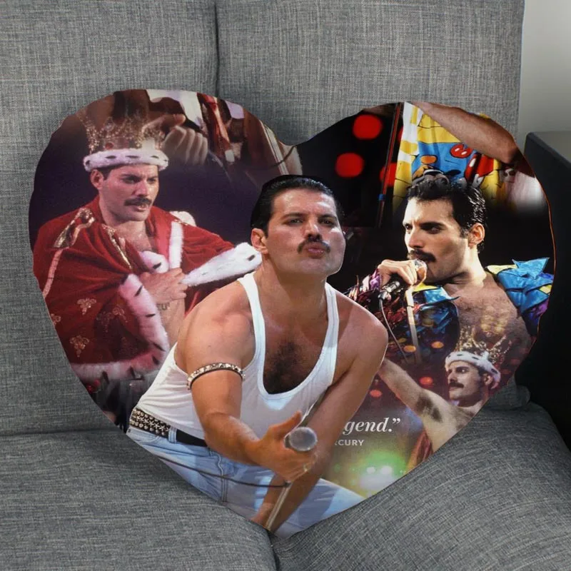 

Новое поступление, индивидуальная наволочка Freddie Mercury на молнии, чехол в форме детектива сердца, наволочка для подушки, украшение для спальни и свадьбы 1014
