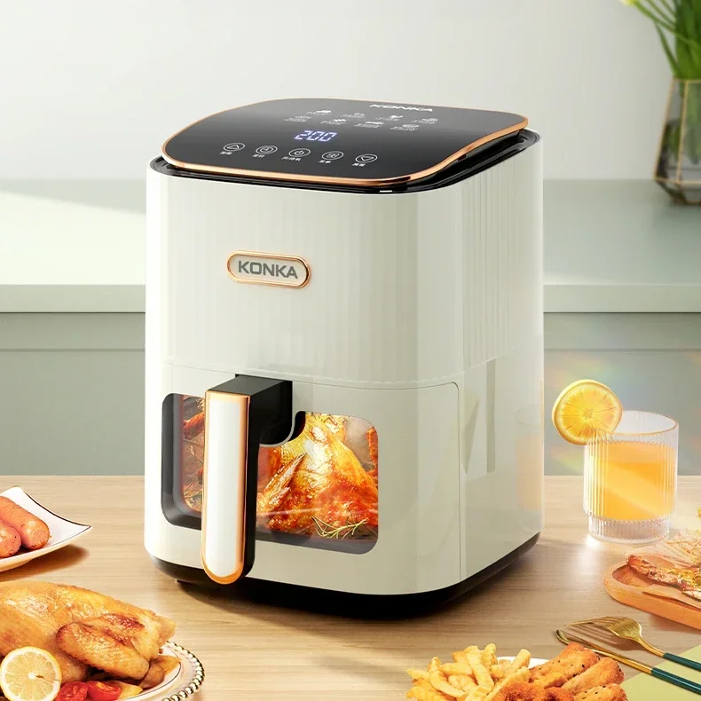 6L Household electric fryer 6L Air fryers electric oven integrated multifunctional intelligent touch screen electric Air fryers top 10 brands of air fryer new visual oven 2 in 1 4 liter mechanical intelligent control touch screen saves fuel