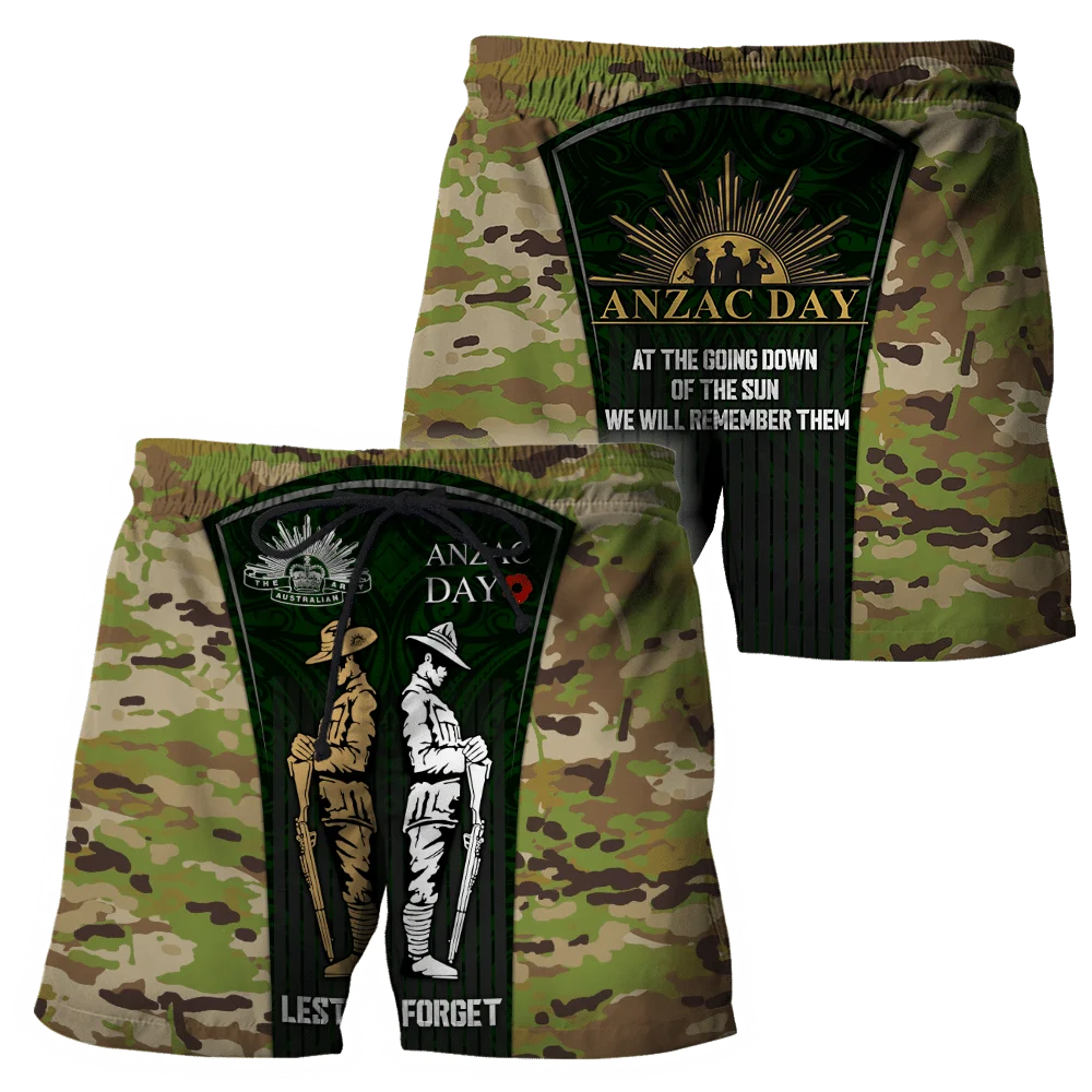 

CLOOCL Fashion Men Shorts Anzac Day 3D Graphic Polyester Camouflage Sportspants Fashion Board Pants Men Clothing Dropshipping