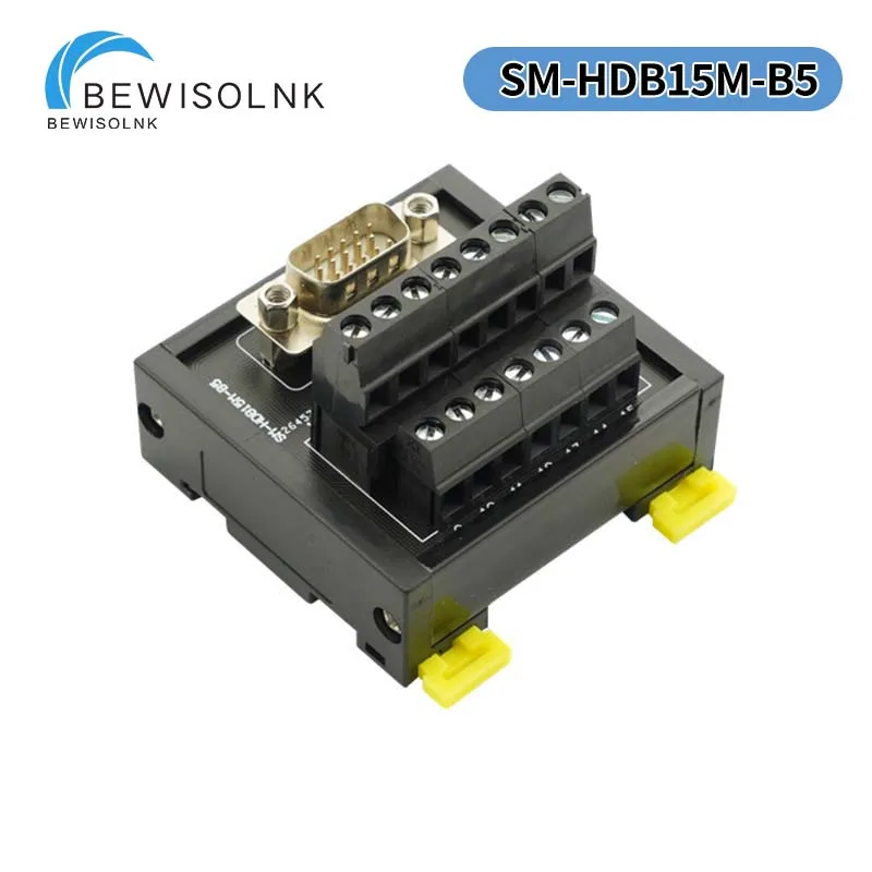 

Релейная Клеммная колодка HDB15, промышленный модуль управления, монтажная плата на DIN-рейку, винтовой тип, Клеммная колодка, соединитель