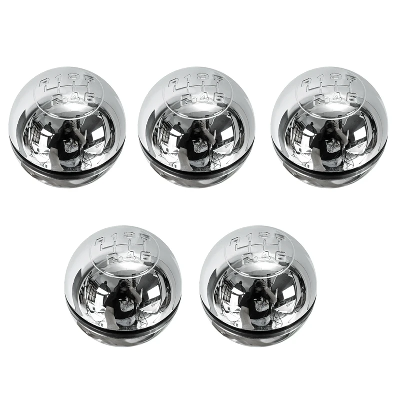 

5X 6 Speed Car Manual Gear Shift Knob Bright Lever Shifter Stick Hand Ball For Alfa Romeo Giulietta 2010-On