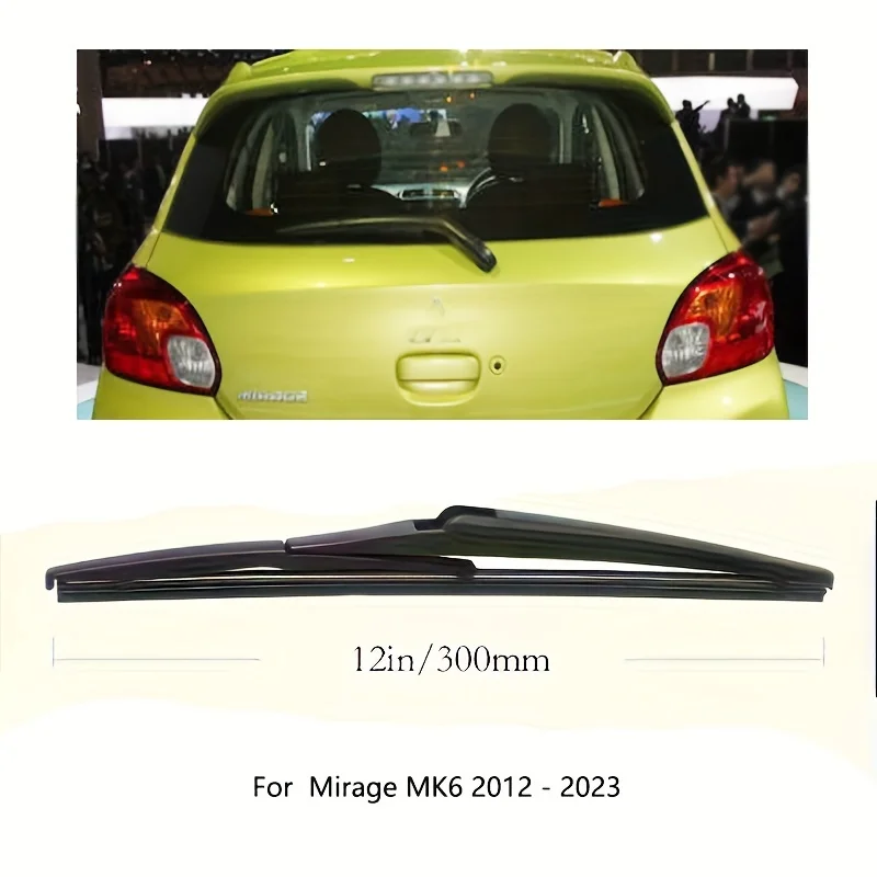 12" Rear Wiper Blade  Windshield Windscreen Tailgate Window Car Rain Brush For Mitsubishi Mirage MK6 2012 - 2023 4