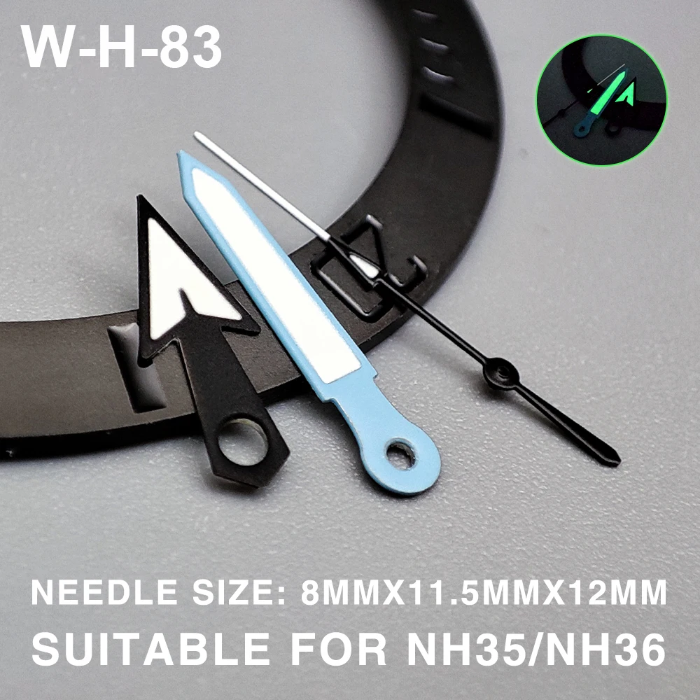 Green/Blue Luminous Watch Hands Pointer For NH36/NH35 Automatic Movement Modified 3Pin Needles Watches Accessories