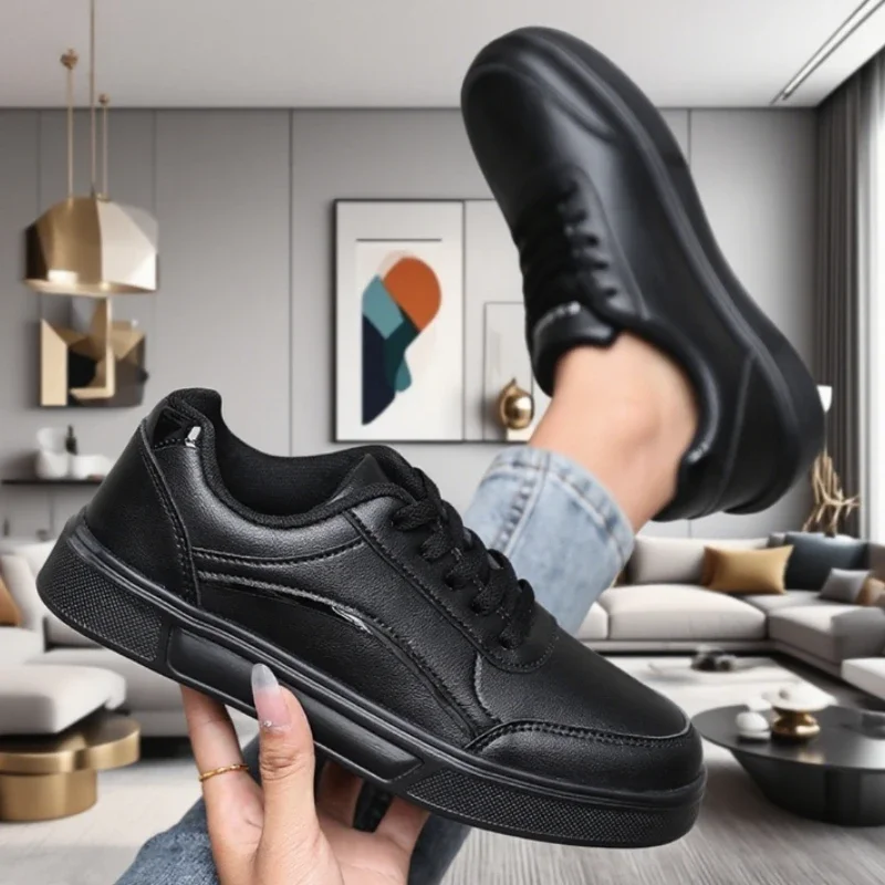 Stylish White Low Top Sneakers for Women Lightweight Breathable Fashionable Practical Casual Shoe Trendy Aesthetic Running Shoes