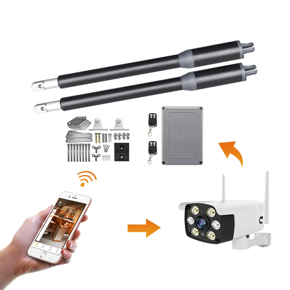 200KGS Automatic Dual Arms Electric Swing Door Gate Opener Operator Motor Actuator Closer Swing Gate Opener for Access Control 2