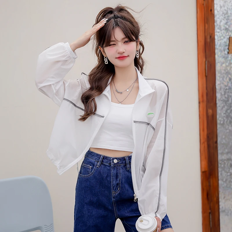 

Блузка женская Солнцезащитная Прозрачная с длинным рукавом, свободного покроя