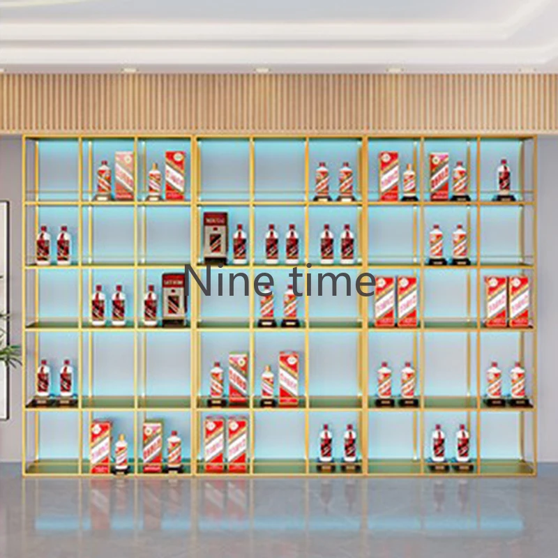 

Traditional Industrial Bar Cabinets Holder Hotel Lobby Simple Placard Wine Racks Retail Cocktail Armoire Vitre Outdoor Furniture