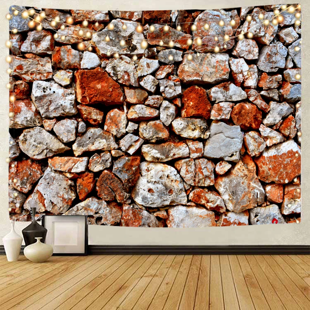 Brick wall, stone wall background decoration, tapestry, beautiful stone wall, brick wall tapestry, home background decoration