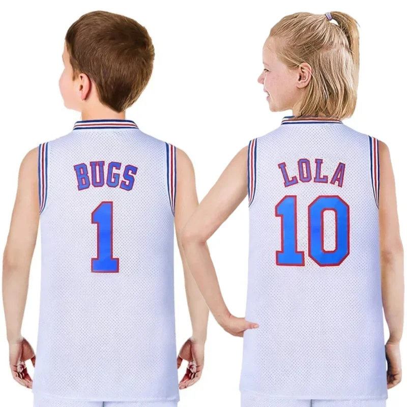 Camisa De Basquete Space Jam Lola #10 - Tamanho Infantil 8 A 18 Anos