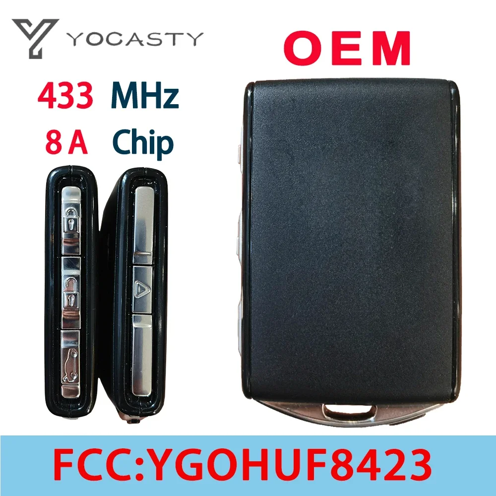 Фото Оригинальный умный ключ управления yocпластика для Volvo S90 S60 S40 XC60 XC90 2016 - 2020 БЕСКЛЮЧЕВОЙ вход Fob 433 МГц 8A чип YGOHUF8423 №1