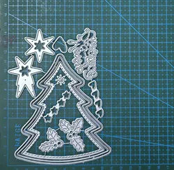 Festive Christmas Tree Metal Cutting Dies Stencil for DIY Crafting and Scrapbooking (DD - 038)