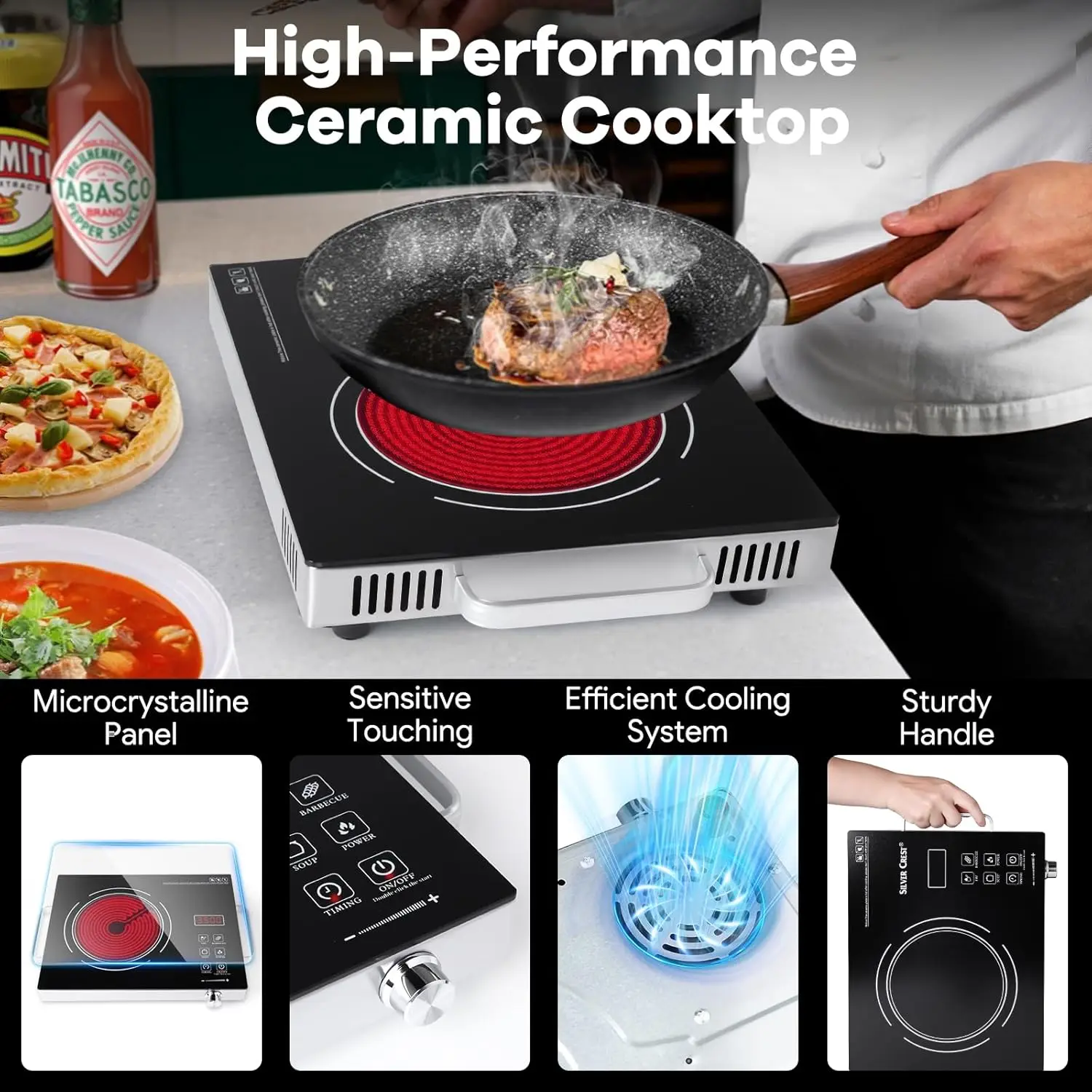 موقد كهربائي سيراميك 3500 واط - طهي سريع وآمن مع 1...