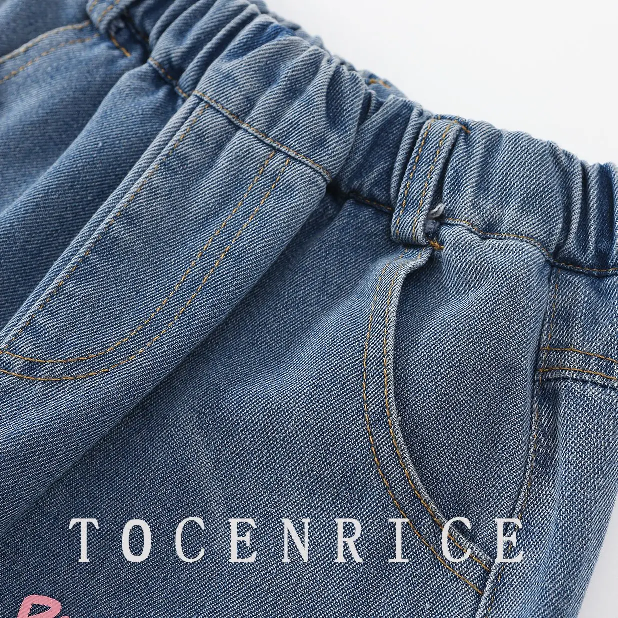 Kpop الساحرة الصيادين الأطفال الجينز الفتيات الربيع والخريف جديد السراويل المستقيمة الفتيات السراويل المد