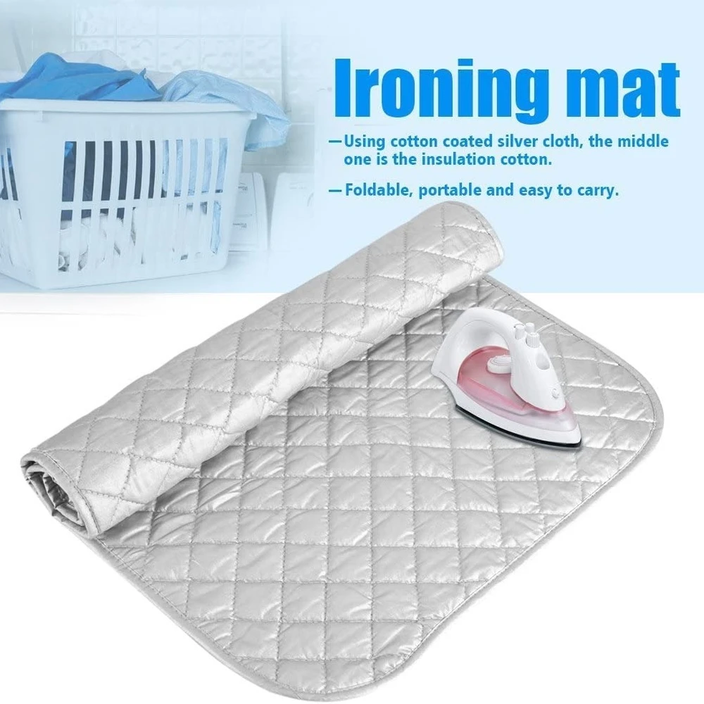Ironing Board Mat 19x33.5 inch Ironing Blanket for Washer Dryer Table Top Countertop