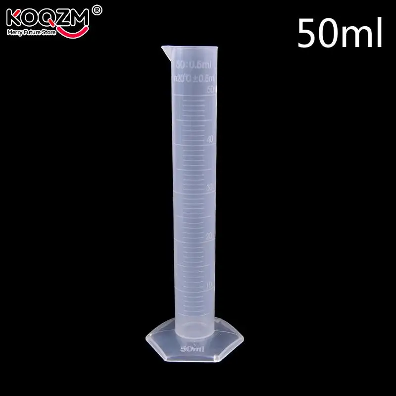 

50ml Plastic Measuring Cylinder Graduated Tools Chemistry Laboratory Cylinder Tools School Lab Supplies