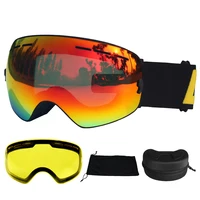 LOCLE Double Layers Ski Goggles Anti-fog UV400 Spherical Ski Glasses Skiing Snow Snowboard Goggles Ski Eyewear Brightening Lens 1
