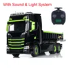 770S 1/14 RC Hydraulic Dump Truck 6x6 Metal Roll On Off Full Dumper 3-speed Car Rear Axle Lifting Steering Light Sound Set Toys 2