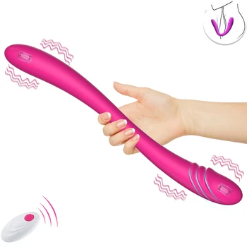 14.6 Inch Super Long Dildos and vibrators RC double ended penetration women lesbian Clitoris G spotstimulator sex toy for couple 2