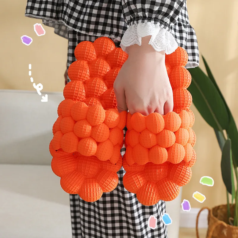Lychee slippers massage outside the home wear soft bottom indoor and outdoor bathroom non-slip thick bottom summer lovers cool s 4