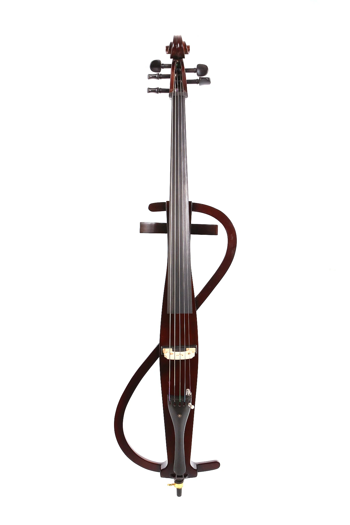 

5 string red black Electric Cello 4/4 hand carved good ebony agleam Silent Cello Solid
