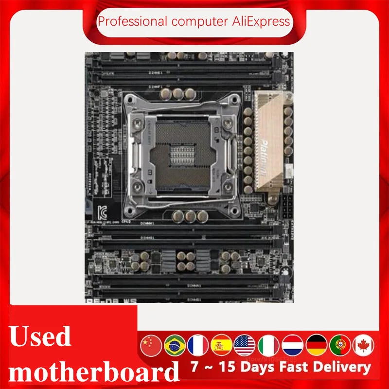 For ASUS Z10PE-D8 WS Used original For Intel C612 Server Workstation Socket LGA 2011 V3 DDR4 X99 Motherboard