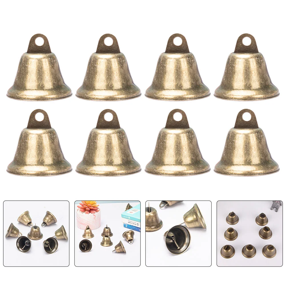 

20 Pcs to Open The Bell Ornament Vintage Bronze Jingle Bells Iron DIY Accessory