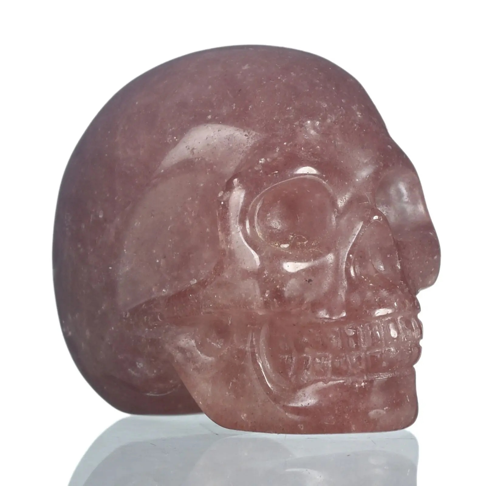 

Beautiful Natural Strawberry Quartz Skull Home Decoration Gifts