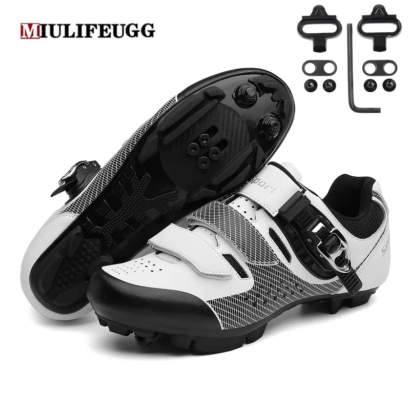 MTB Cycling Shoes Men Mountain Footwear Racing Road Bicycle Flat Clit Sneaker Cleat Women Dirt Speed Route Bike Biking Spd