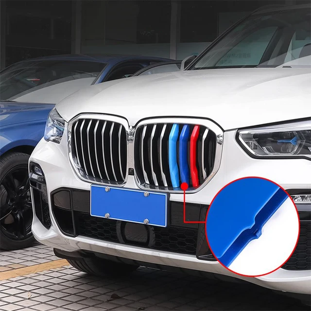 3 Strisce Rivestimento Griglia Auto Per BMW X1 X2 X3 X4 X5 X6 X7 - Design Racing | Materiale ABS - Foto 4