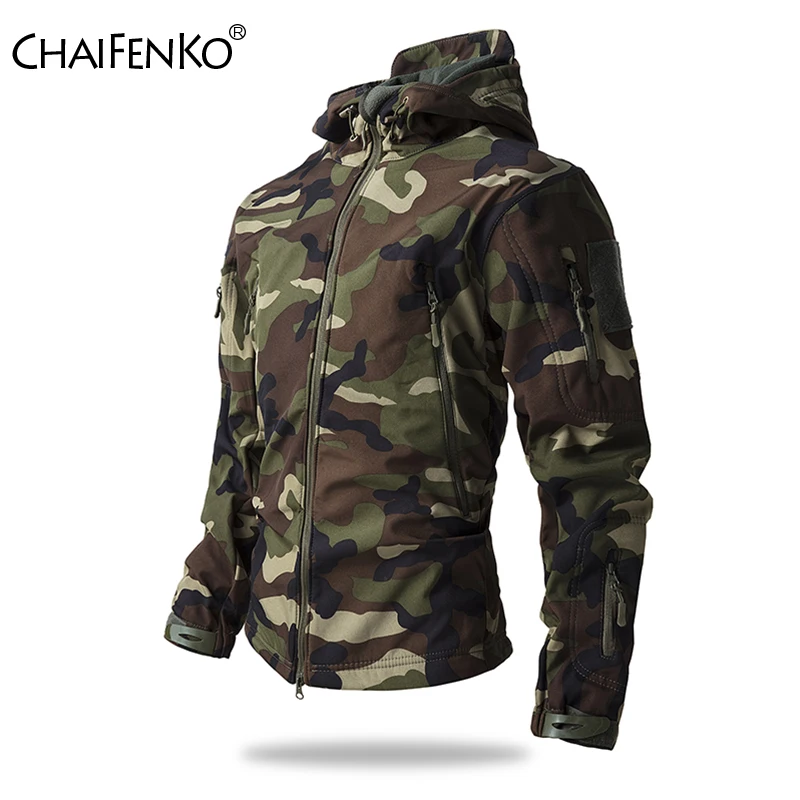 Softshell tactique peau de requin homme - Veste polaire camouflage automne - Imperméable pêche chasse